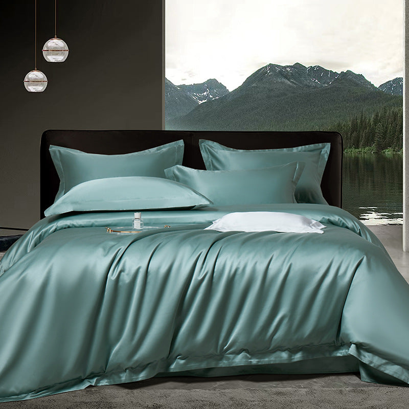 Luxury 100% Mulberry Silk Bedding Set - Double-Faced Silk Duvet Cover & Sheets for Bare Skin Sleep